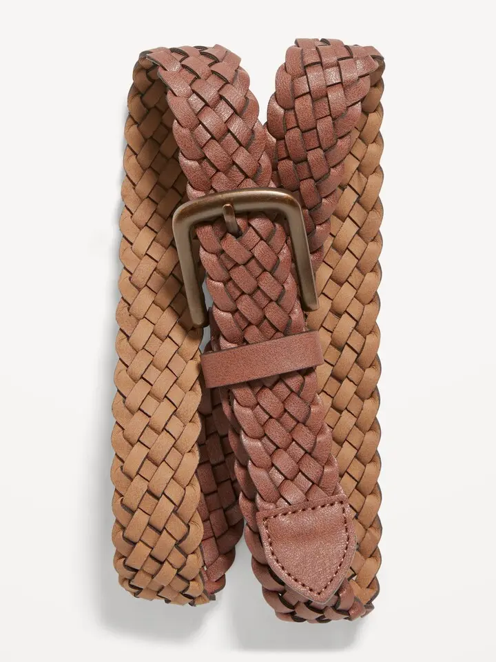 Old Navy Men's Braided Faux-Leather Belt for Men