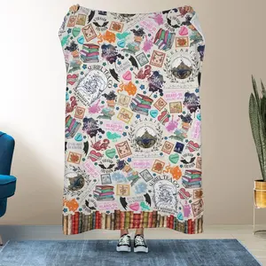 ACOTAR Velaris & Suriel Tea Co Fleece Blanket | SJM Bookish Fan Merch | Sarah J Maas Book Series Throw | Perfect Gift for Readers & Book Lovers