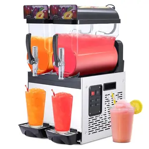 【GARVEE】30L Commercial Margarita & Slushy Machine, 2 Tank Margarita Maker, 700W Stainless Steel Smoothie Frozen Drink Maker for Snow Melts, Slushie Machine for Party Cafe Restaurants Bars Home Use