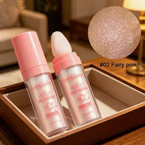 Shimmering Highlighter Powder with Soft Makeup Sponge Head, Long Lasting Pearly Makeup Body Highlighting Cosmetic, Nose Contouring & Facial Highlighting Powder Stick for Party, Beauty Trending Products
