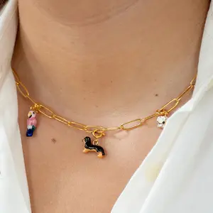 Gold Chain Necklace with Mix & Match Charms