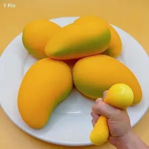 Mango Squeeze Toy Set, Rebound Grip Stress Relief, Indoor Realistic Fruit Decorations, Perfect Gift for Festive Parties, Squishies