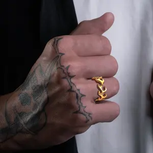 FaithHeart Novelty Cool Flame Ring for Men Women