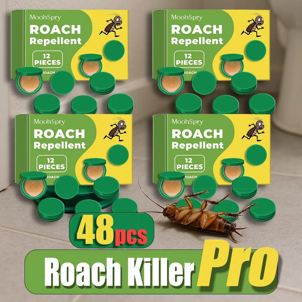 MoonSpry Pest Control Kit - Powerful Roach Repellent Gel Bait, Rodent Repellent Pouches, Microfiber Floor Mop for Domestic Use, Indoor/Outdoor Multi-Surface Cockroach Extermination & Cleaning, Microfiber Mop