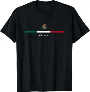 100% Cotton mexico mexican flag vintage mexican independence day T-Shirt Top Casual