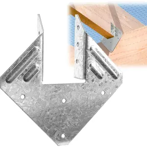 24 Pack 16-Gauge Heavy Duty Hurricane Ties, Robust Hot Dip Galvanized Rafter Tie Brackets, Hurricane Straps Joist Hangers for 2X Deck Joists and Rafters