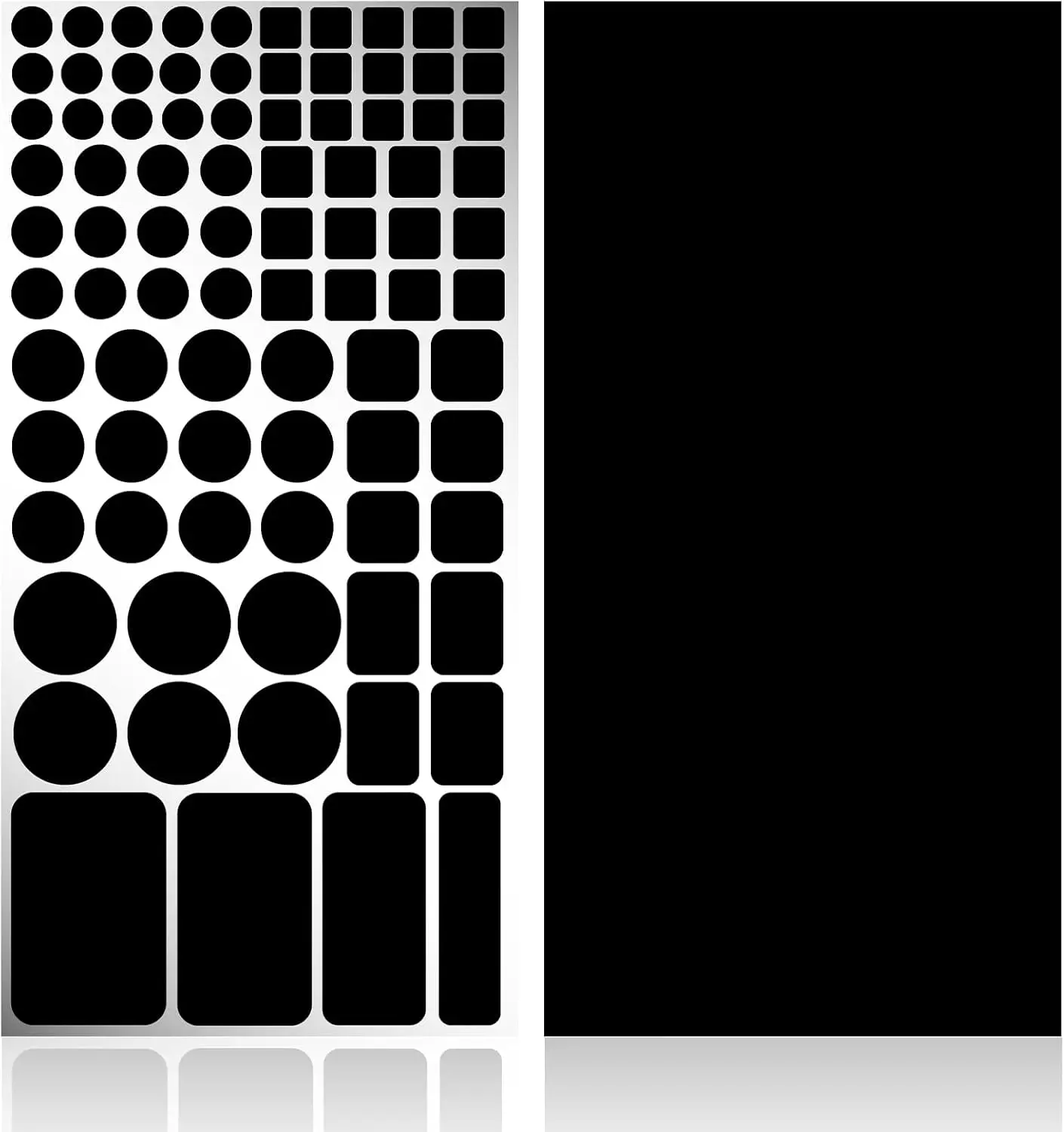 Functional LED Light Blocking Adhesive Film Switch Stickers for Electronics - 2 Sheets (1 Cut-Out + 1 Uncut), 100% Dimming Easy-to-Use Versatile Home Decor Covers