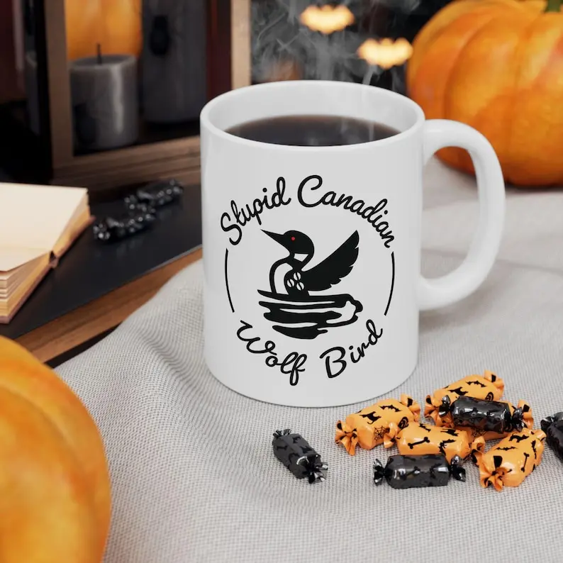 [Mug] Stupid Canadian Wolf Bird Mug Funny Canada Animal Mug, Heated Movie Rivalry Mug, Movie Gifts, Gifts For Her