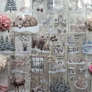 Winter Animals Precut PET Tape- Reggie