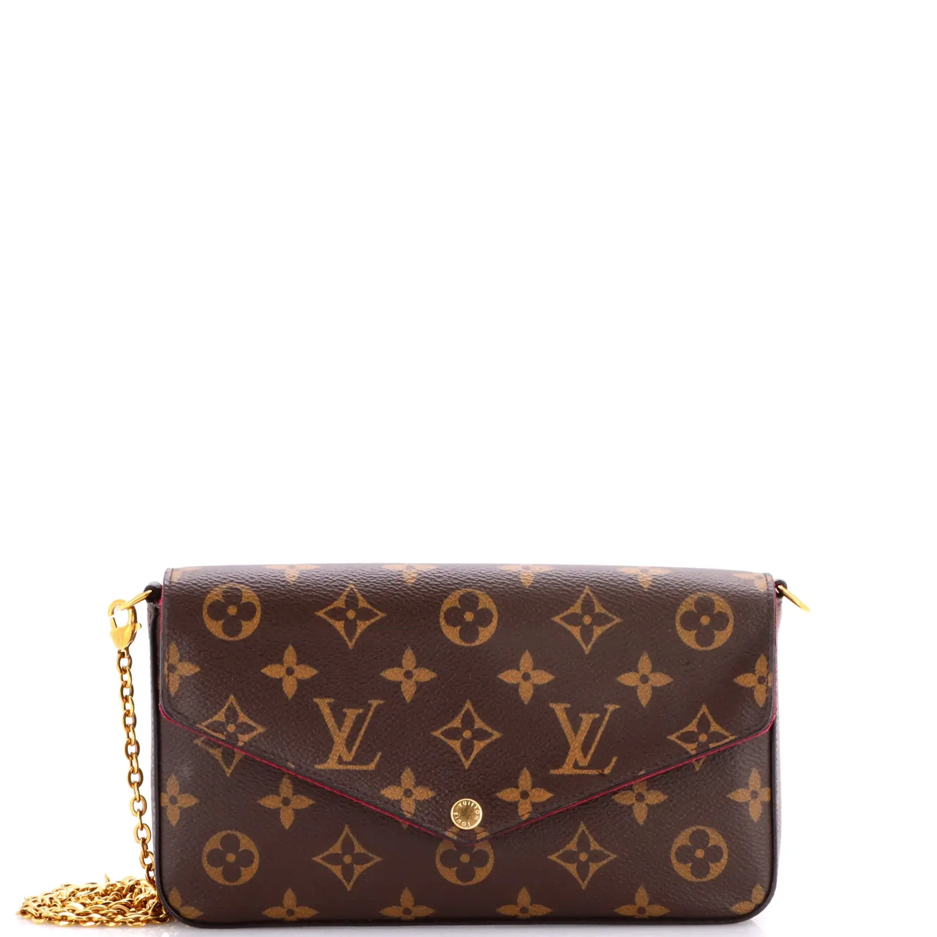 Pre-owned Louis Vuitton material Messenger Bags Felicie Pochette Monogram Canvas by Rebag