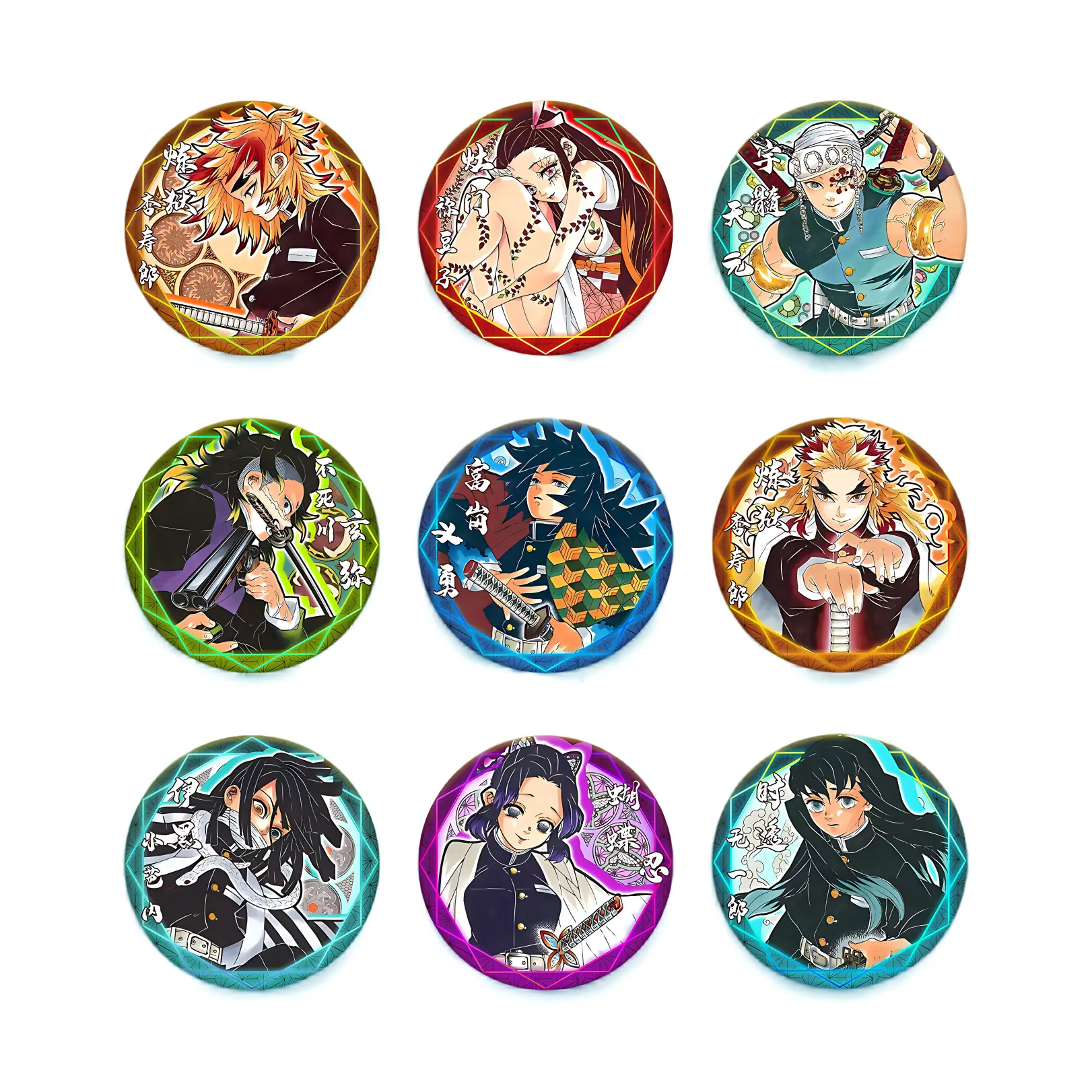 【Demon Slayer】 Collectible art Pins Collectible cards