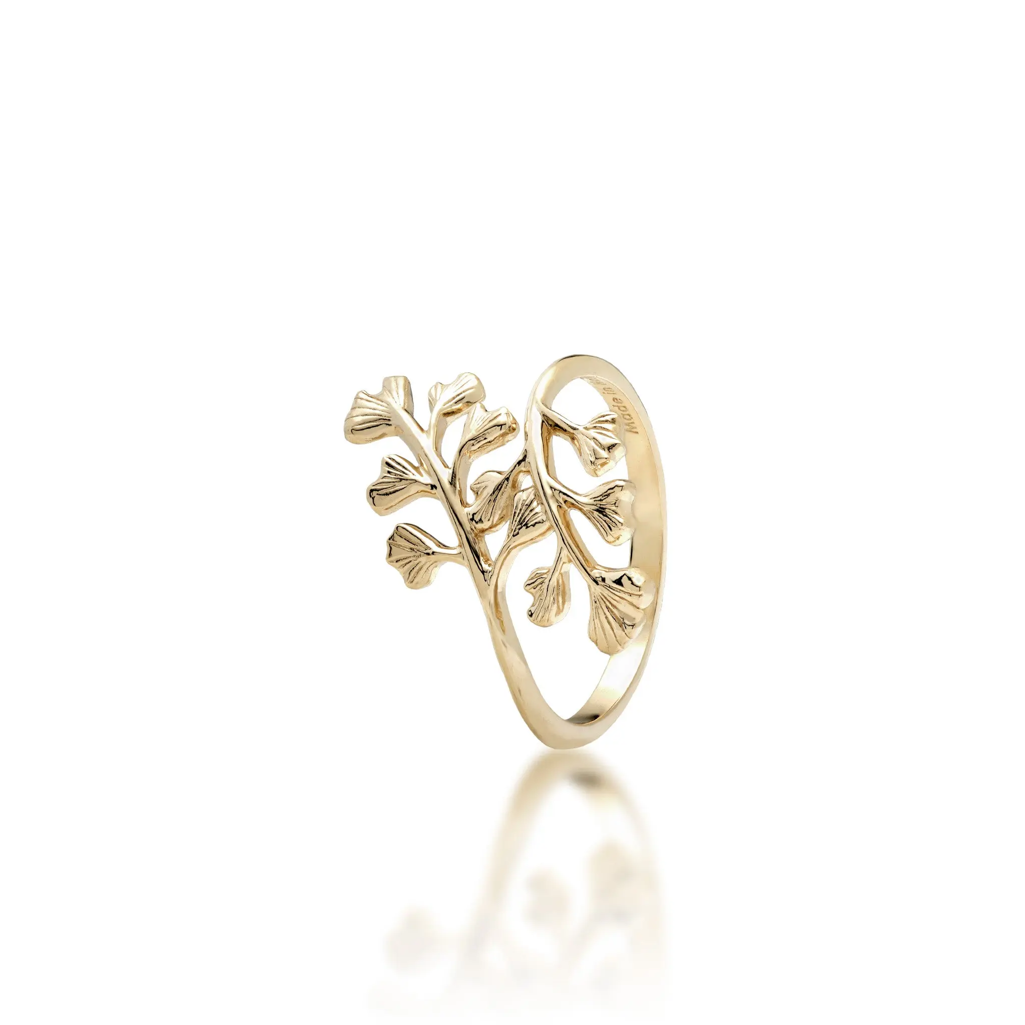 ʻIwaʻiwa (Maiden Hair) Fern Ring in Gold - 18mm
