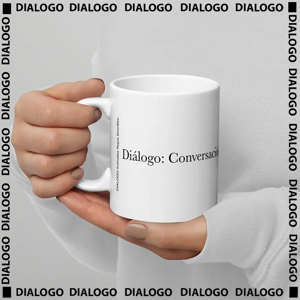 DIALOGO Souvenir Cup - Mug with Unique Design and Decorative Elements - Drinkware Ceramic Tea