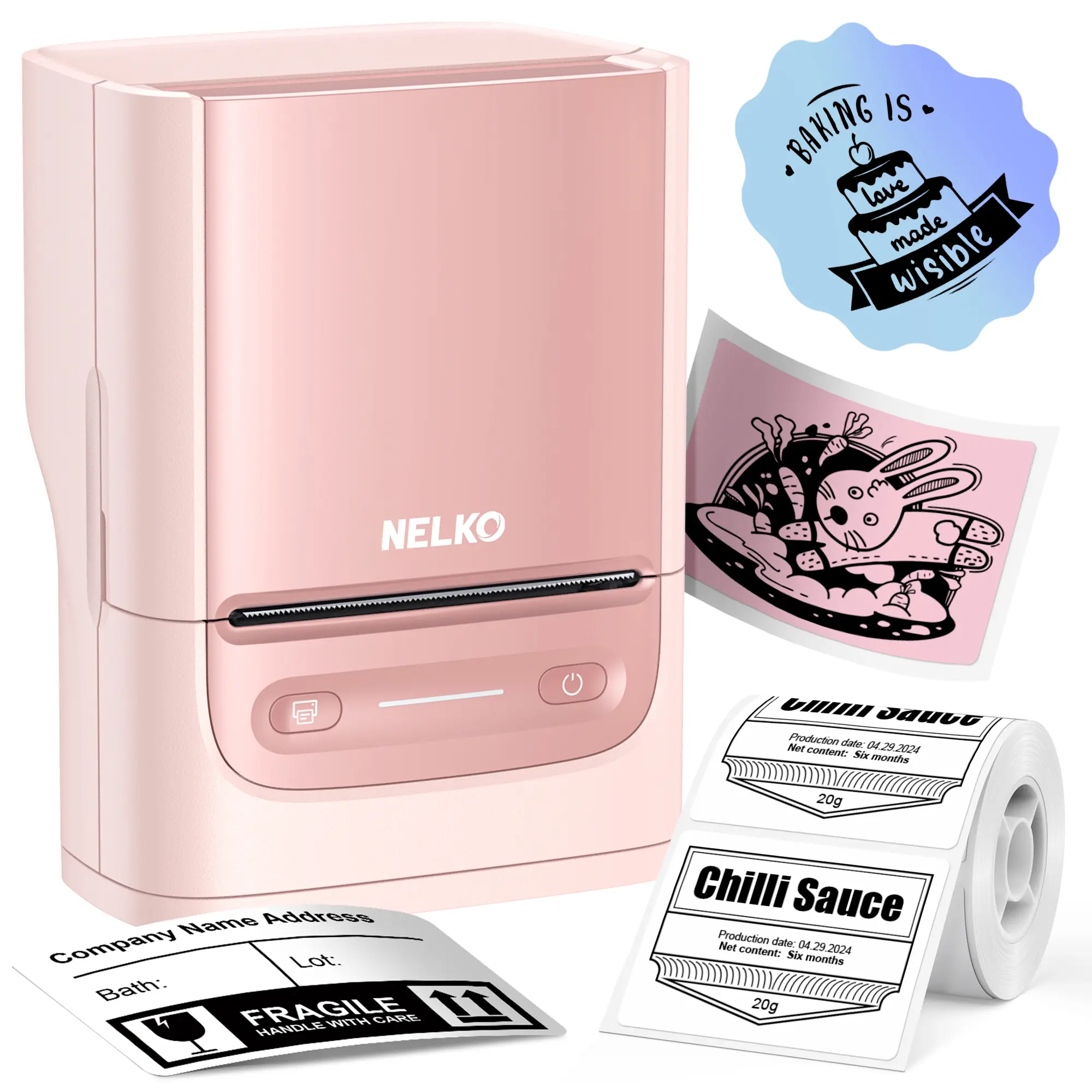 Pink Printer+ 1 Roll Tape