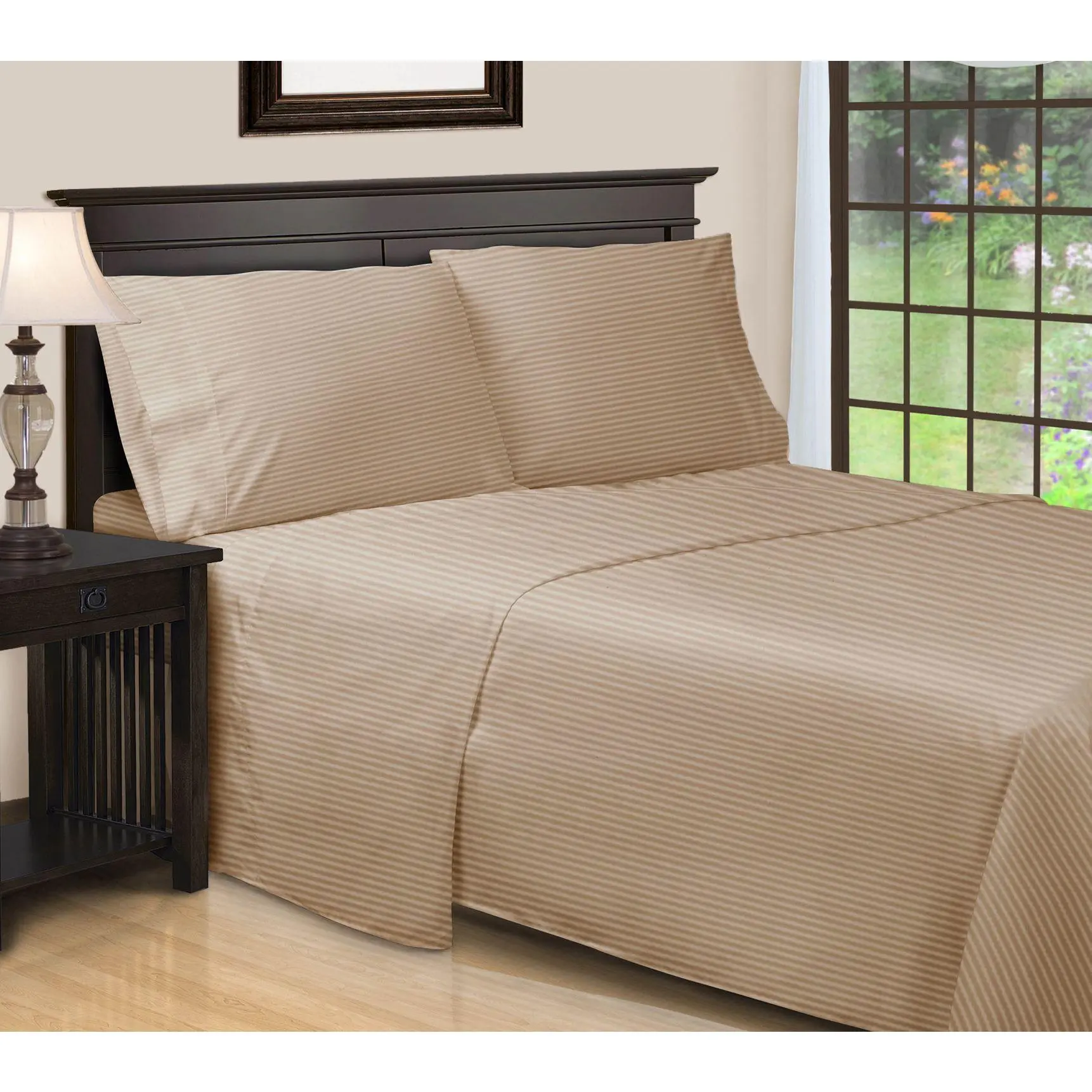 Superior 650TC Egyptian Cotton Striped Sheet, C al.King
