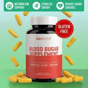 GoBiotix Blood Sugar Support Supplement – Supports Glucose Metabolism, Insulin Sensitivity, Energy & Heart Health – Natural, Non-GMO, 60 Capsules