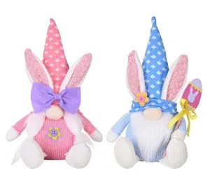 Santa's Workshop, Inc. S/2 13" Sitting Bunny Gnomes