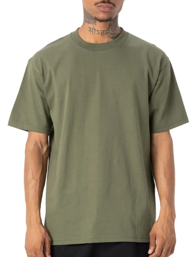 Pro Club Men's Soft Comfort Cotton Round Neck T-Shirt, Casual Menswear Tops