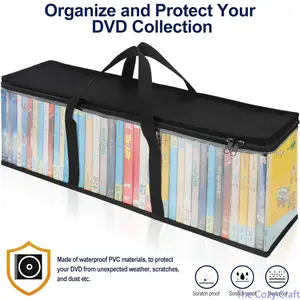 Clear PVC Storage Tote Bag, Waterproof Multi Purpose Organizer for Hats, Books & Essentials, Large Capacity Transparent Carry Bag with Handle, Dustproof Storage Bag for Travel, Closet & Everyday Use