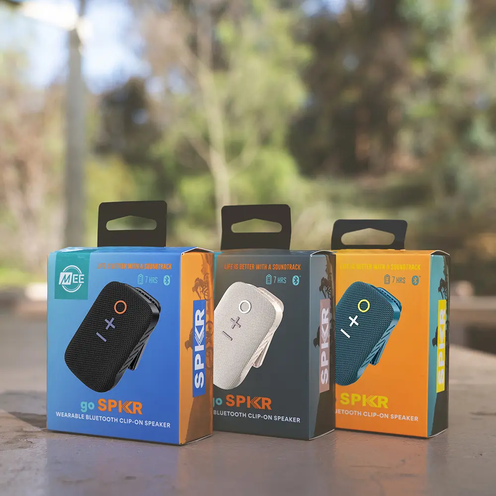 MEE audio goSPKR Wearable Clip-on Bluetooth Speaker with Built-in Speakerphone