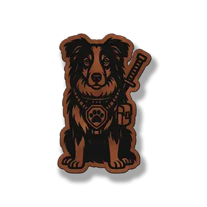 Tactical Collie Patch – Leatherette Morale Patch