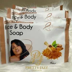 Byenblan Turmeric Face & Body Soap 4oz Anti-inflammatory Antioxidant Properties 3 Piece