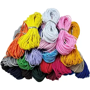 Round Color Elastic Cord 0.8mm - 4-Core Stretch String for Bracelet, 20 Colors 600 Feet DIY Jewelry String - Stretchy Beading Cord for Journals, Necklaces,& Hair Bands