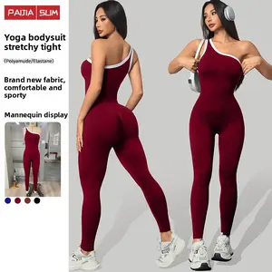 Women's Colorblock Backless Knit Yoga Jumpsuit |   Sleeveless Tummy Control Workout Romper Spring Summer Casual Sportswear