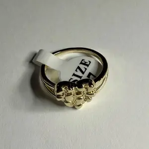 14k Gold Plated Heart Nugget Ring Classic Style