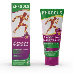 Ehrgols Advanced Joint Massage Gel with Glucosamine & Turmeric | Intensive Care Rub for Knees, Back, Shoulders & Hands | Non-Greasy | Deep Penetrating | 3.4 Fl Oz