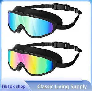 Anti Fog Swim Goggles 2 Pack UV Protection Wide View Leakproof Swimming Goggles for Kids Adults 3-12+ with Earplugs Crystal Clear Pool Vision swedish graduation gift outdoor