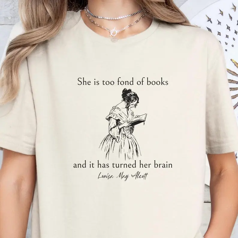 Funny Reading Shirt for Women Makes Great Gift for Book Lovers; Victorian Style Literary Quote T-Shirt for Librarian; Book Club Gift Tee