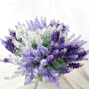 Premium 3-Piece Artificial Lavender Bouquets with 10 Lavender Stems, Silk Decorative Flower Set for Outdoor Beds, Planters – Leisure & Outdoor Recreation Equipment