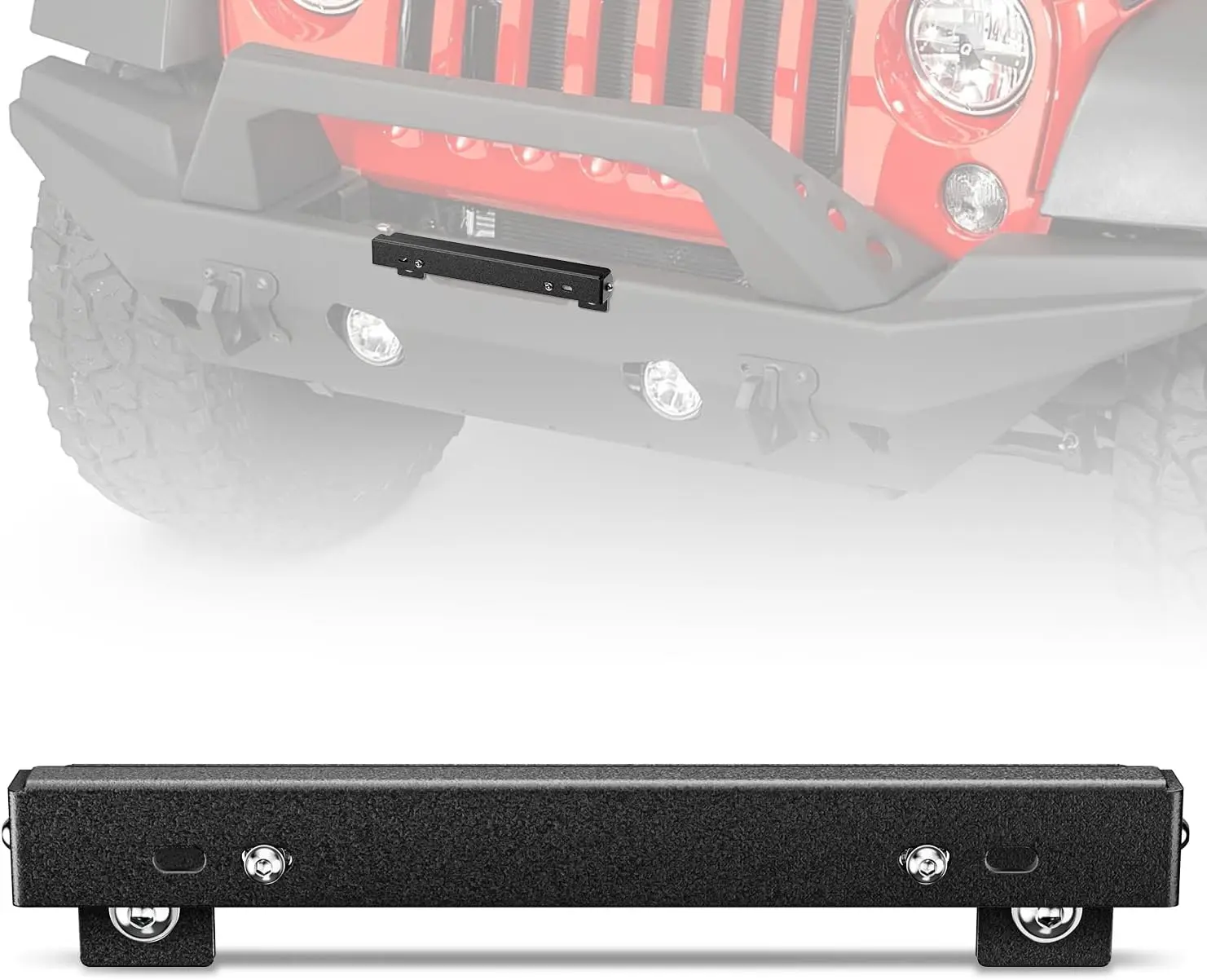 Nilight Steel Universal Flip-Up Automotive License Plate Frame, 10" Hawse Fairlead Mount Front Bracket Holder for GMC Pickup Trucks, Car Accessories for Off-Road Vehicle Bumper Winch Relocation Impact & Debris Protection