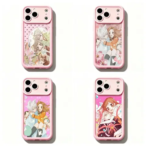 TYKamisama Kiss Nanami & Tomoe Pink Frame Phone Case,Shojo Anime Aesthetic Cover For iPhone 11 12 MINI 13 MINI 14 15 16 17 Air 18 Pro Max for Samsung S26 S25 S24 S23 S22 S21 Case,Gift For Fans