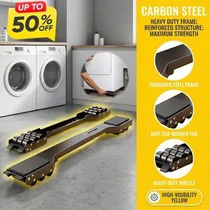 2 Pack Appliance Rollers Heavy Duty with Wheels Furniture Washing Machine Dolly 21-28in Adjustable Stand Up to 700Lbs for Moving Dryers Refrigerators Dishwashers NEW