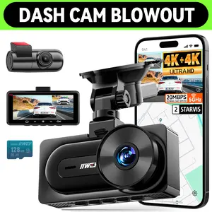 【BLOWOUT】IIWEY Q7 4K+4K Dash Cam – See Clearly in Any Moment. Equipped with Dual STARVIS Sensors (Front & Rear), fathersdaygiftWiFi-6 with 20MB/s Transfer, GPS, 24/7 Parking Mode, 3.18-Inch IPS Screen, and 170° Wide Angle 128GB SD Card Included