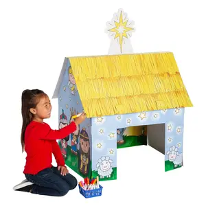 Color Your Own Nativity Stable Playhouse
