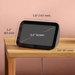 Amazon Echo Show 5 (newest model), Smart display with Alexa+ Early Access, 2x the bass and clearer sound, Charcoal Multifunctional Desktop Speaker Smartphone Audio