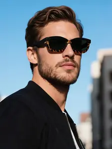 Men's Plastic Glasses Frame, Lightweight Eyewear Frames for Men, Durable & Comfortable Design, Perfect for Daily Use