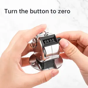NEW Digital Hand Tally Counter Manual Counting Golf Clicker Training Counter 4 Digit Number Hand Held Tally Counter Mini Mechani