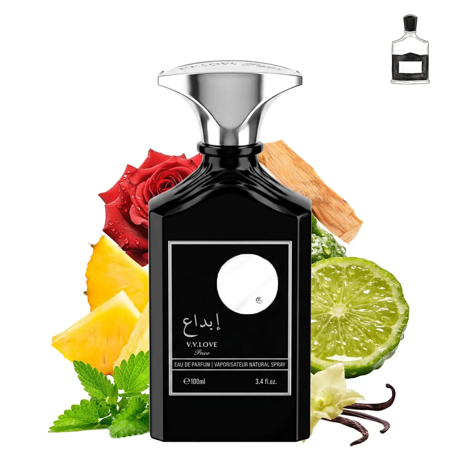 Ethereal Muse | Fruity Woody Smoky | EDP Luxury Men Perfume 100ml | Lemon,Pineapple,Birch & Ambergris | Office,Date Night & Evening Out Long Lasting men's fragrances