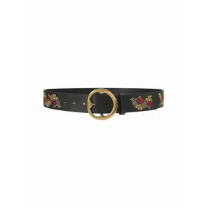 Cider EMBROIDERED FLORAL BUCKLE BELT