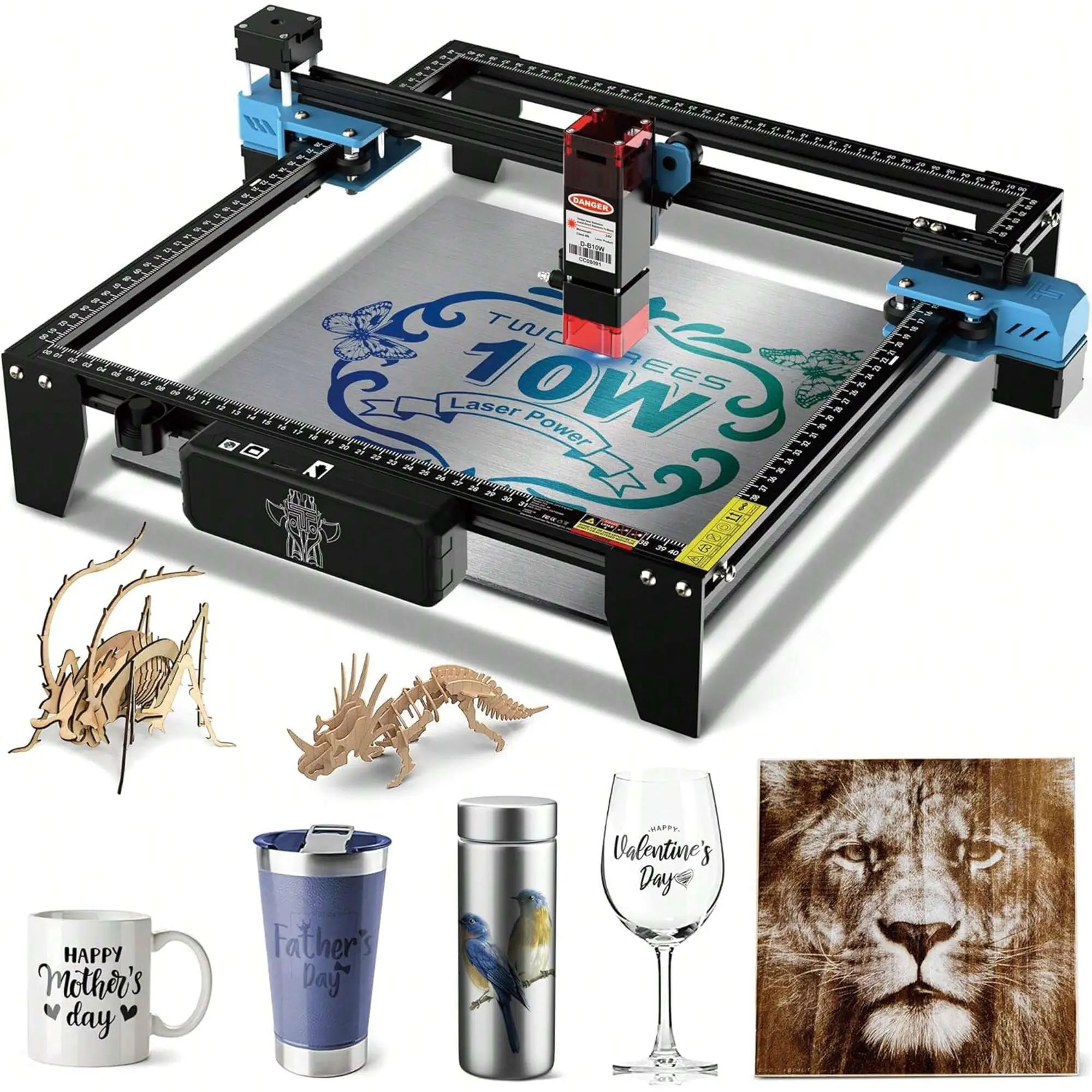 TTS-10 PRO 10W Laser Engraver Machine Laser Cutter 80W Laser Cutting Engraving Tool Engraving Machine For Wood Metal Aluminum Glass Leather