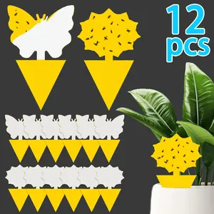 Fly Insect Trap Set, Flying Insect Trap, Strong Adhesive Non-Toxic Sticky Traps for Indoor Outdoor Use, Ideal for Garden Patio Orchard Kitchen