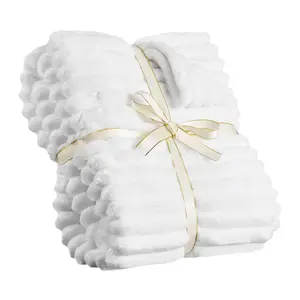 VEVOR Fleece Throw Blanket, 50 x 60 Inches / 1270 x 1524 mm, Flannel Fleece Cozy Throw Blankets, Cute Small Fuzzy Throws, Lightweight Super Soft Bed Blanket, Ideal for Couch, Sofa, Bedroom, WhiteSummervibes