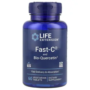 Life Extension Fast-C® and Bio-Quercetin®, 60 Vegetarian Tablets