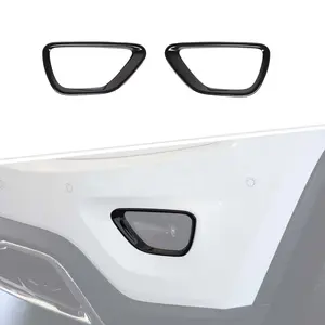 For 2014-2016 Jeep Grand Cherokee Front Fog Light Lamp Trim Cover Decor Bezels Decorative Accessories carbon fiber Automotive