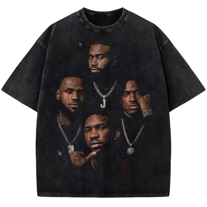 Bron Embiid Brown Maxey Philly BIG 4 Basketball Custom Graphic Tee T-Shirt