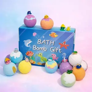60g x 12 stuks Ocean Surprise Bath Bomb Set, Handmade Bubble Bath & Soap, Ideal Gift for Women, Perfect for Relaxing Baths, Unique Bathroom Essentials, Soothing
